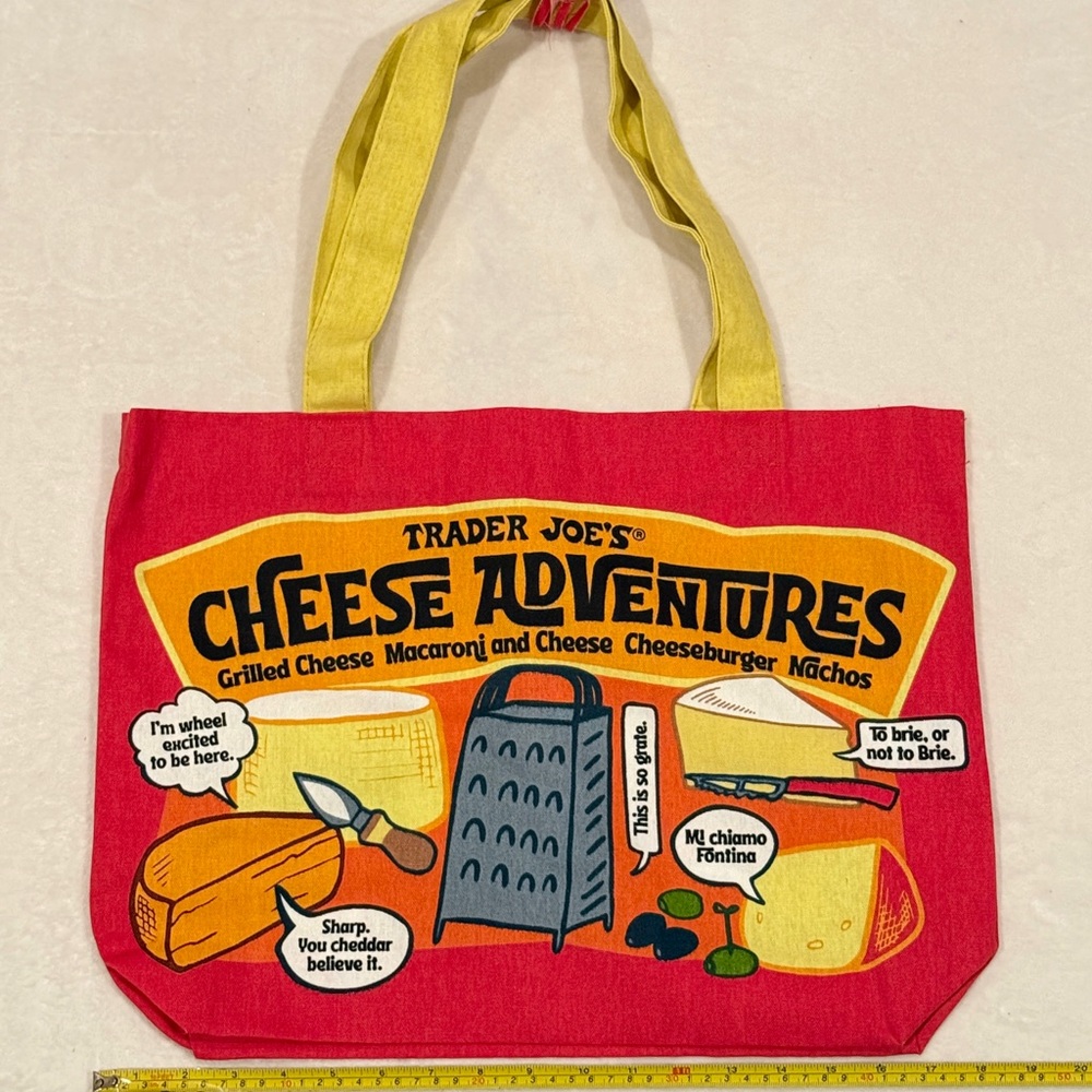 NWT Trader Joe's Cheese Adventures Tote Bag